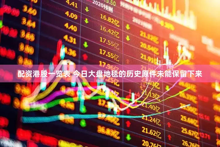配资港股一览表 今日大盘地毯的历史原件未能保留下来